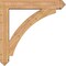 Ekena Millwork Thorton Arts and Crafts Smooth Bracket w/ Offset Brace, Western Red Cedar, 7 1/2"W x 42"D x 42"H BKT0806X42X42THR03SWR - alternate 4